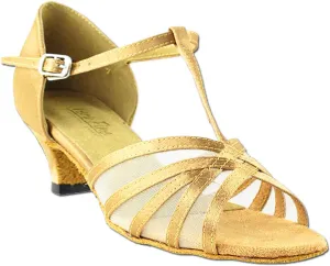 Women's Ballroom Dance Shoes Salsa Latin Practice Shoes 16612EB Comfortable-Very Fine 1.3" [Bundle of 5]