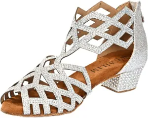 Women's Ballroom Rhinestone Dance Shoes, Latin Salsa Bachata Practice Performance Dancer Shoes