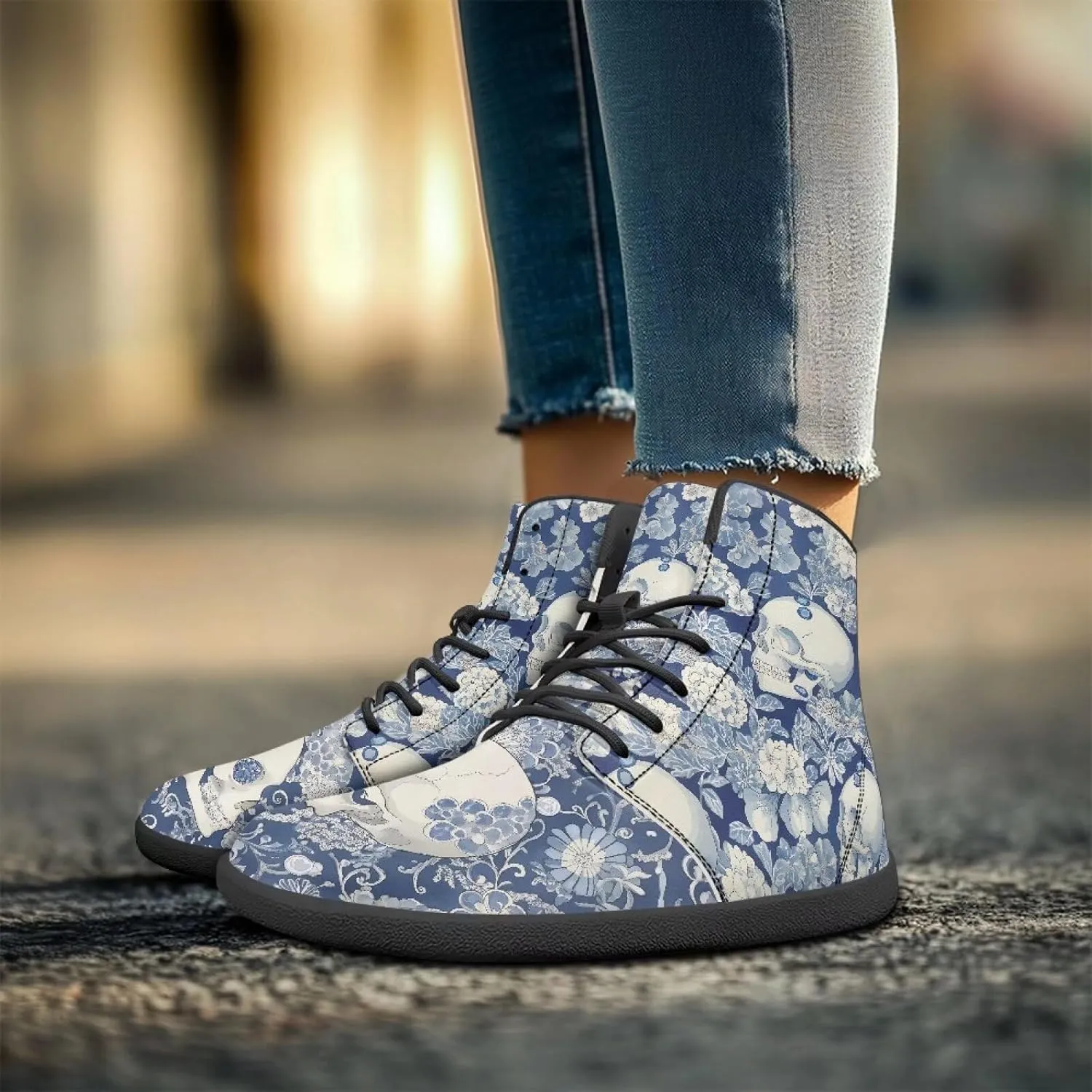 Women's Barefoot High Top Wide Toe Box Exercise Shoes Fashion Athletic Zero Drop Non-Slip Sport Workout Walking Shoes US 6-13.5