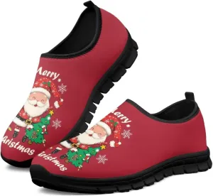 Women's Christmas Sneaker Casual Low Top Shoes Slip On Lightweight Non-Slip Holiday Walking Sneaker for Women US 5.5-11.5