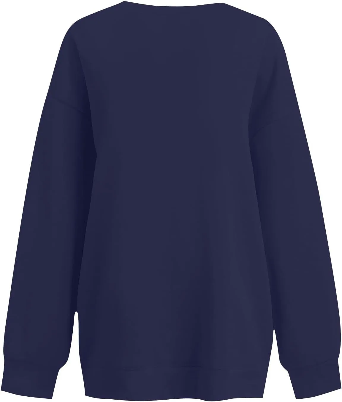 Women's Crewneck Sweatshirts 2024 Womens Fashion Long Sleeve Solid Colour Loose Fit Pullover Sweatshirt Tops