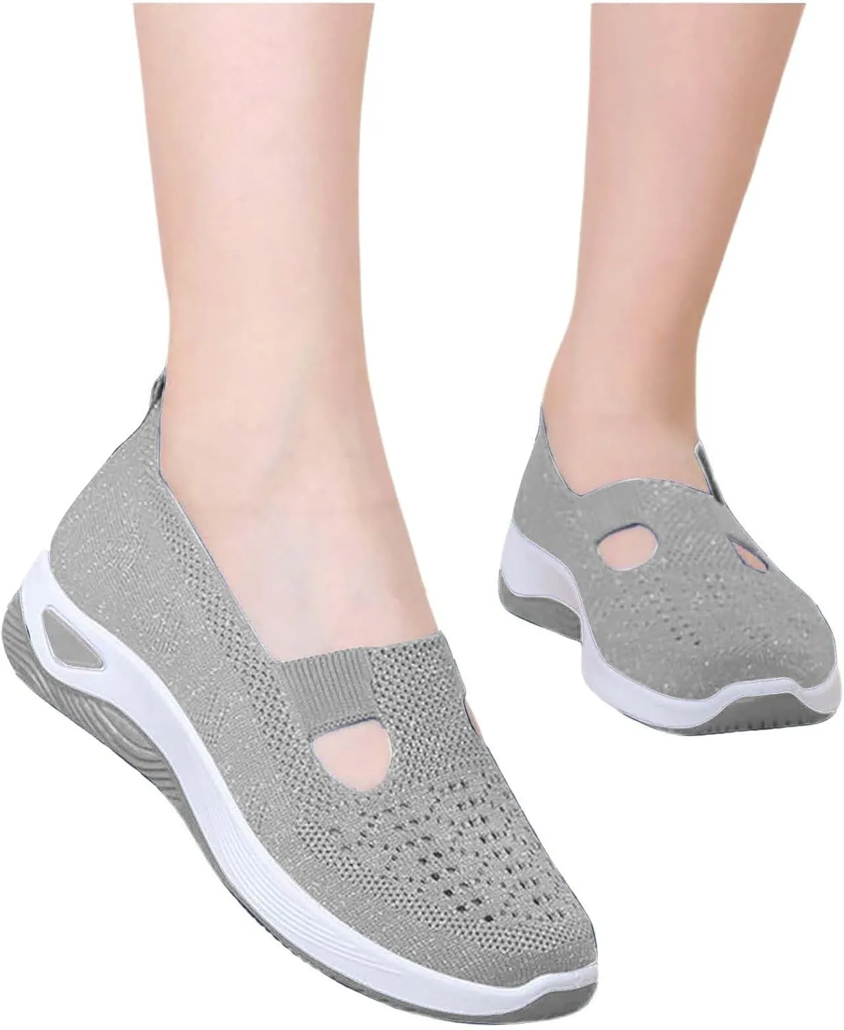 Womens Easy Wear Slip On Sneakers Athletic Walking Shoes Summer Casual Mesh-Comfortable Tennis Workout Sneakers 2025