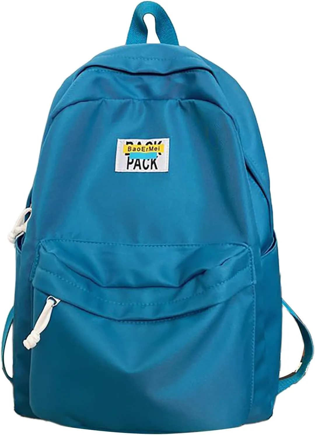 Women's Fashion Cloth Outdoor Travel Bag Adjustable Shoulder Belt Zipper Backpacks Lightweight Nylon Backpacks(Blue)