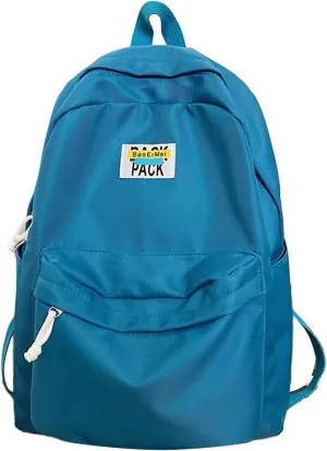 Women's Fashion Cloth Outdoor Travel Bag Adjustable Shoulder Belt Zipper Backpacks Lightweight Nylon Backpacks(Blue)