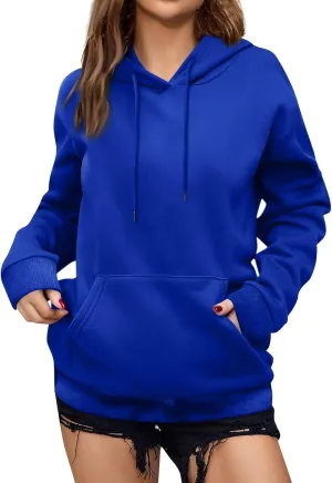 Womens Hoodies Fleece Sweatshirts Casual Fashion Long Sleeve Hoodies Pullover Winter Fall Outfits with Pocket