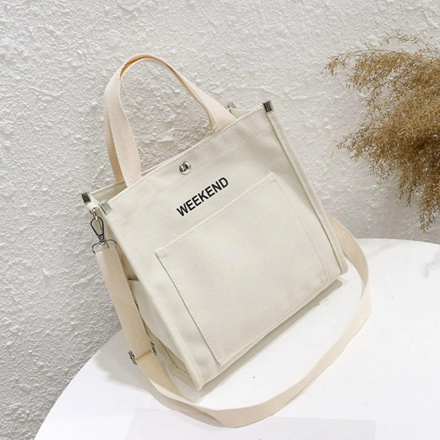 Women's Large Capacity Canvas Handbag Letter Printed Shoulder Messenger Bag Clutch Wallet for Men Leather Bags