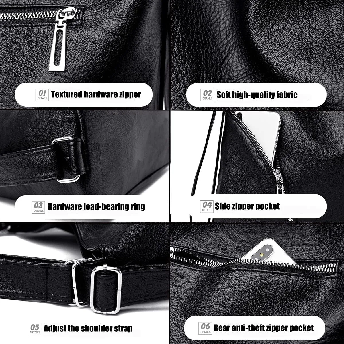 Womens Leather Shoulder Handbags Hobo Totes Top Handle Bag Satchel and Purse for Ladies