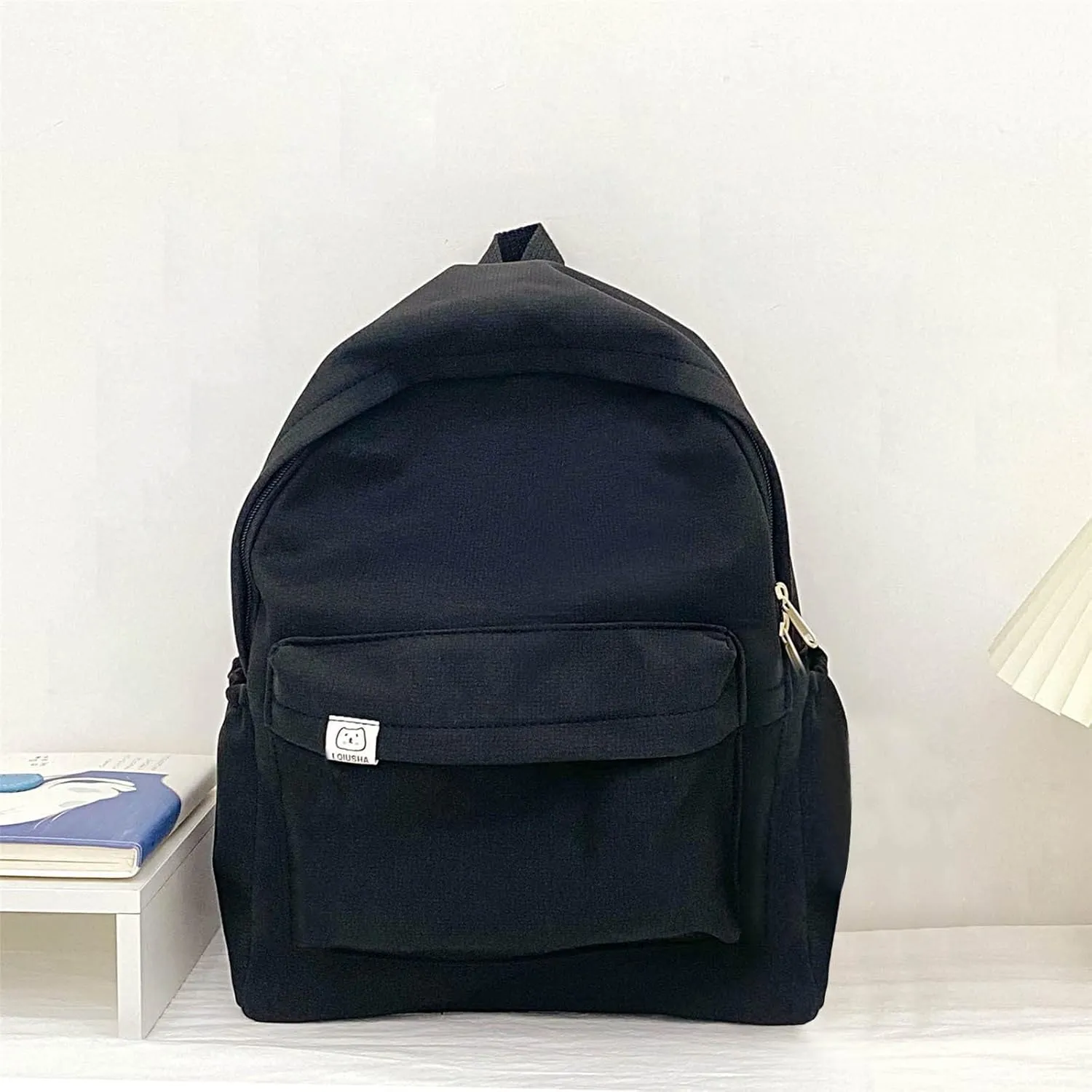 Women's Soft Leather Travel Backpack Comfortable Practical Layered Backpacks Designer Backpack Purse for Women(Black)