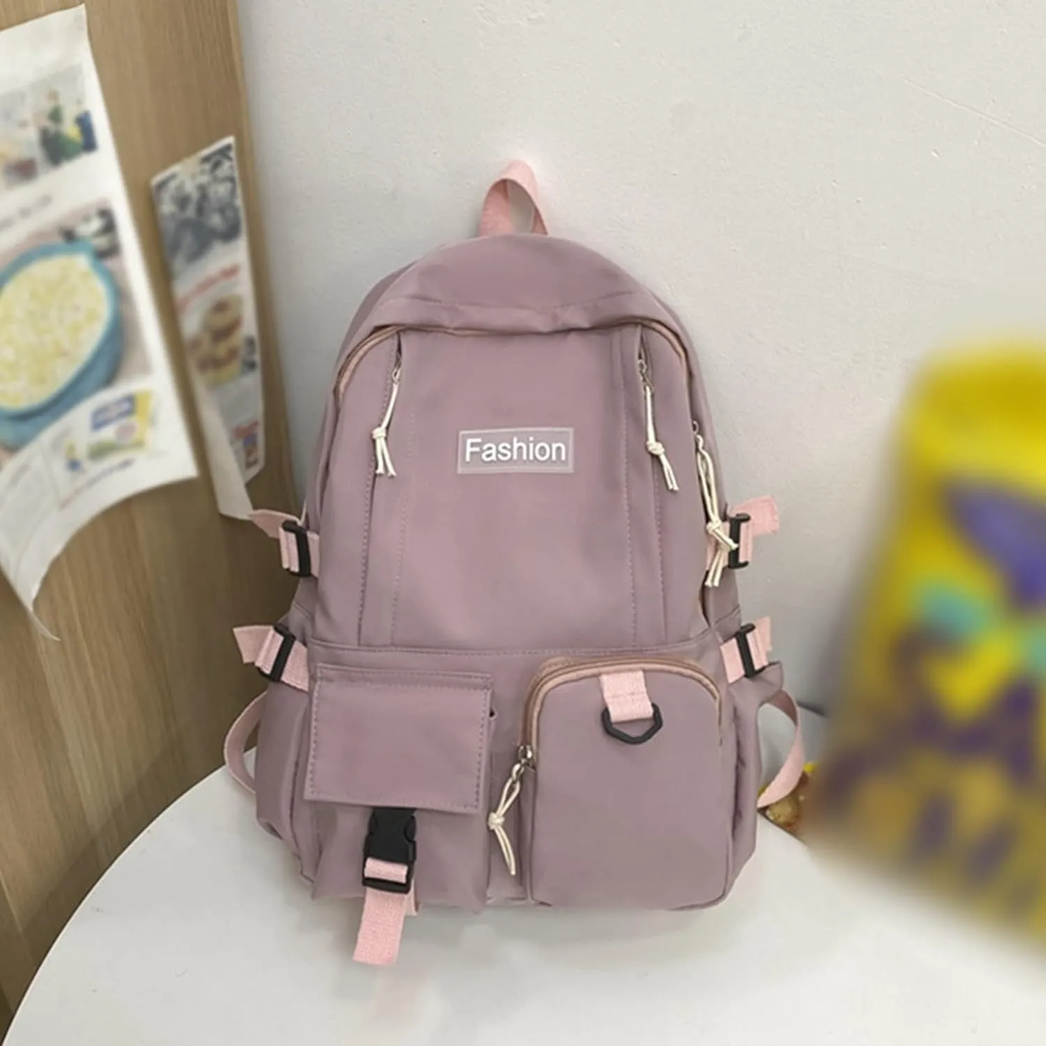 Women's Travel Cloth Lightweight Fashion Backpack Letter Purse Mobile Phone Messenger Bags Womens Crossbody Bag(Purple)