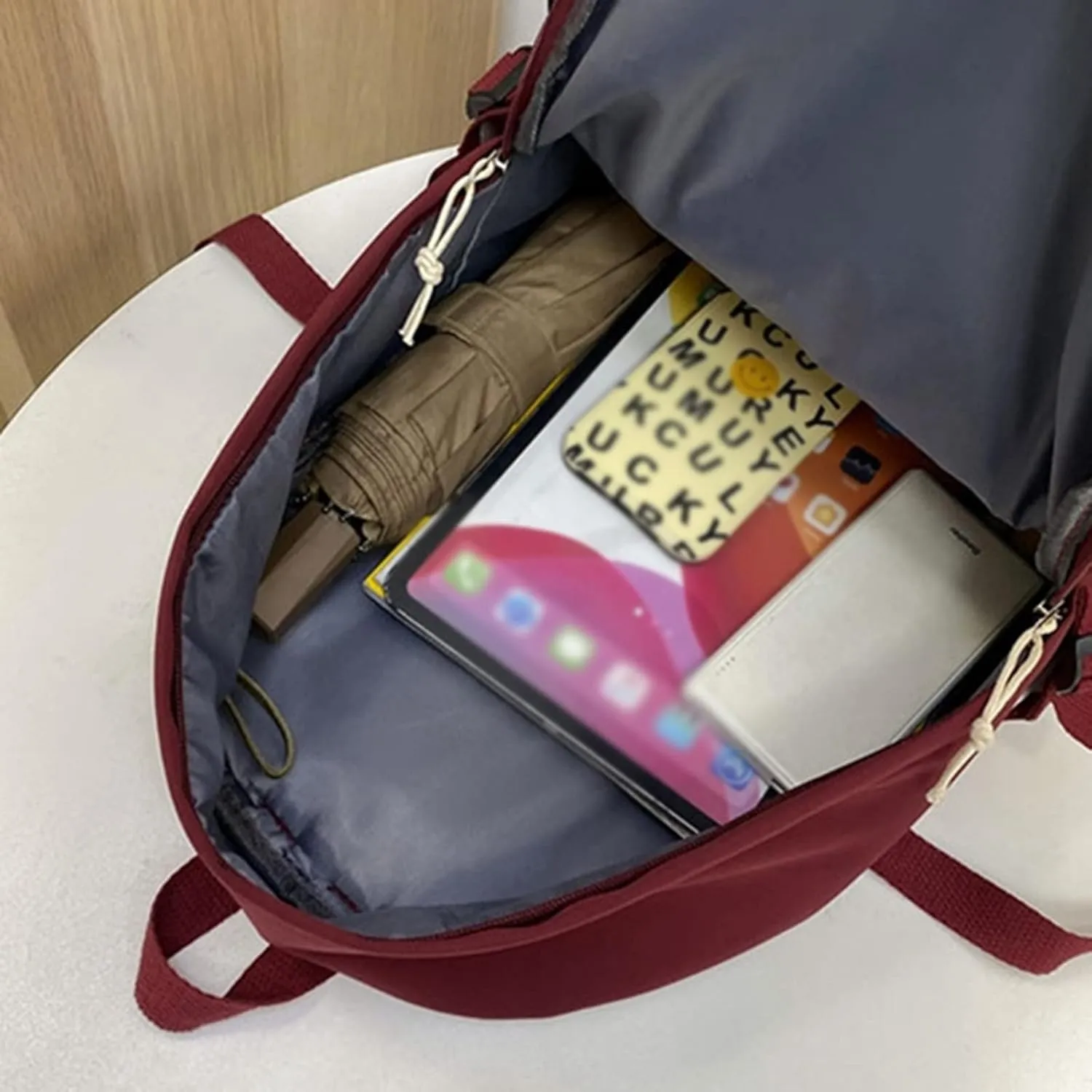 Women's Travel Cloth Lightweight Fashion Backpack Letter Purse Mobile Phone Messenger Bags Womens Crossbody Bag(Purple)