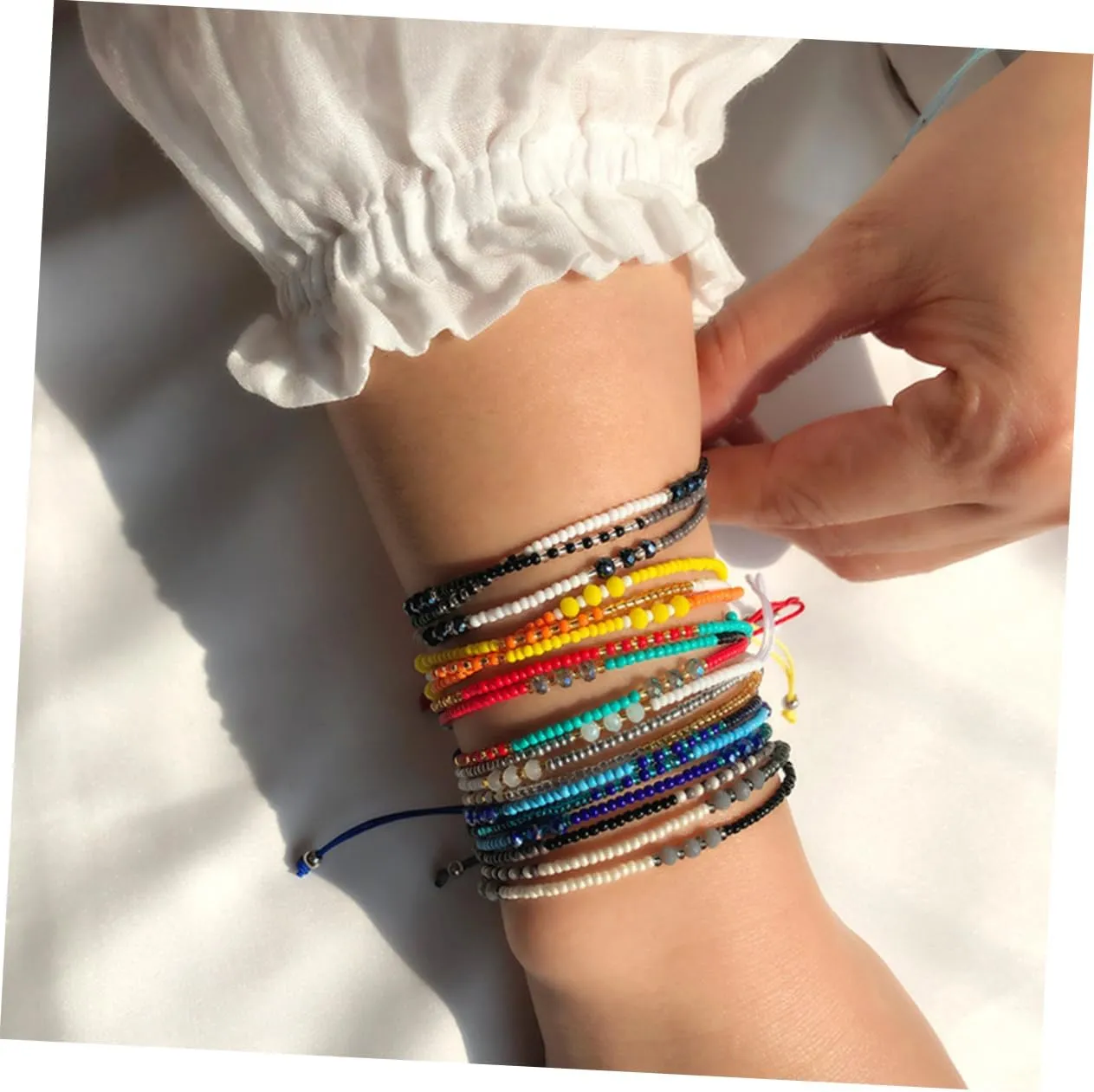 Wrist Decoration Adjustable Bracelets for Women Wrist Strap Strand Multilayer Bracelet Adjustable