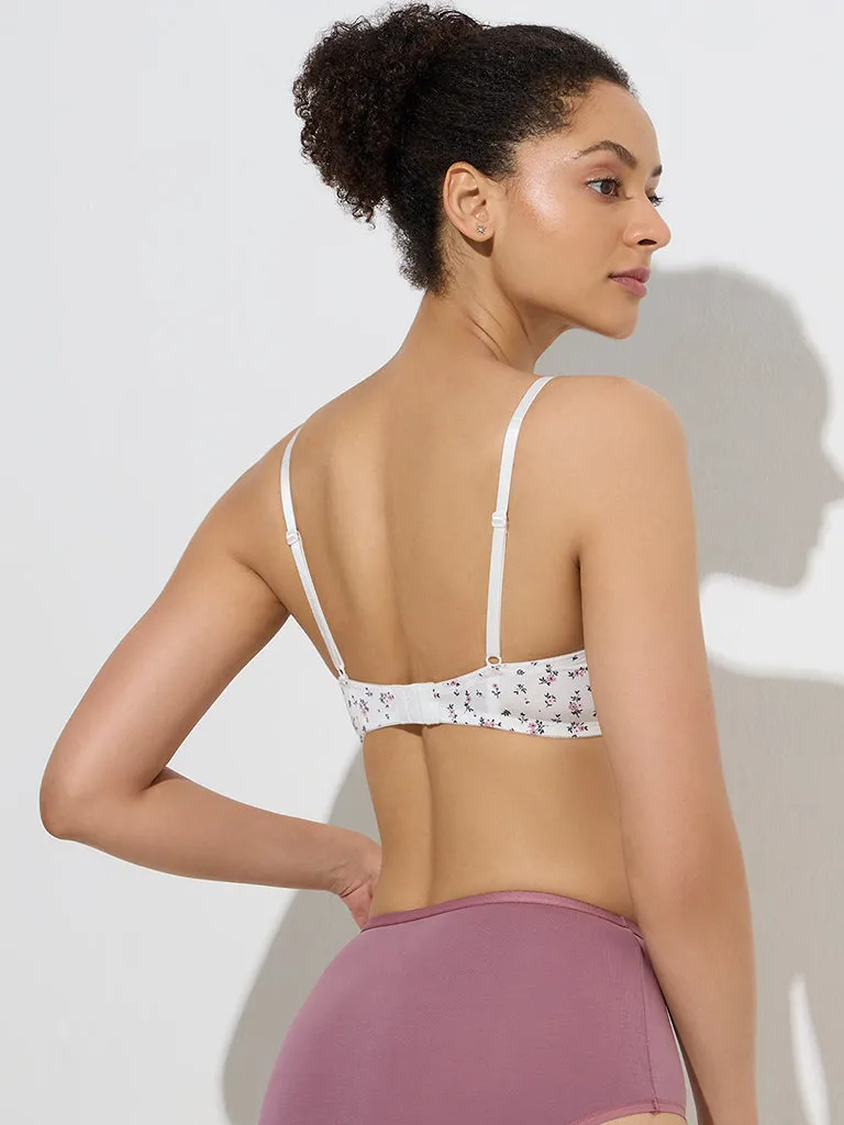 Wunderlove Multicolour Printed Padded Bra - Pack of 2