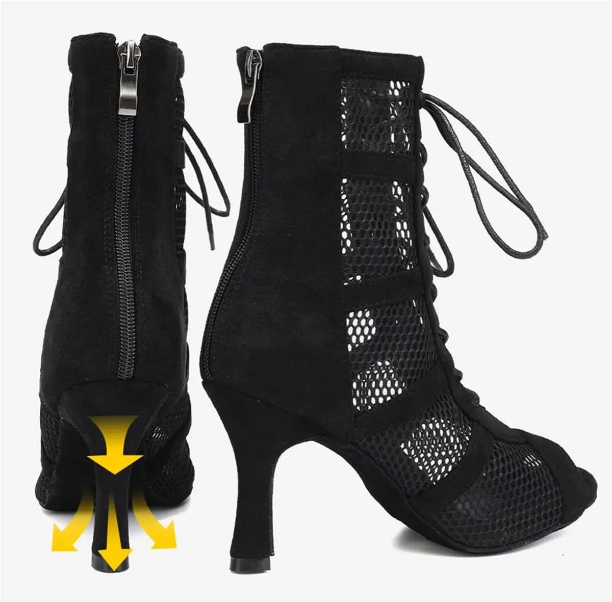 Yokala Ballroom Dance Shoes Women Latin Salsa Swing Social Practice Dancing Boots S06