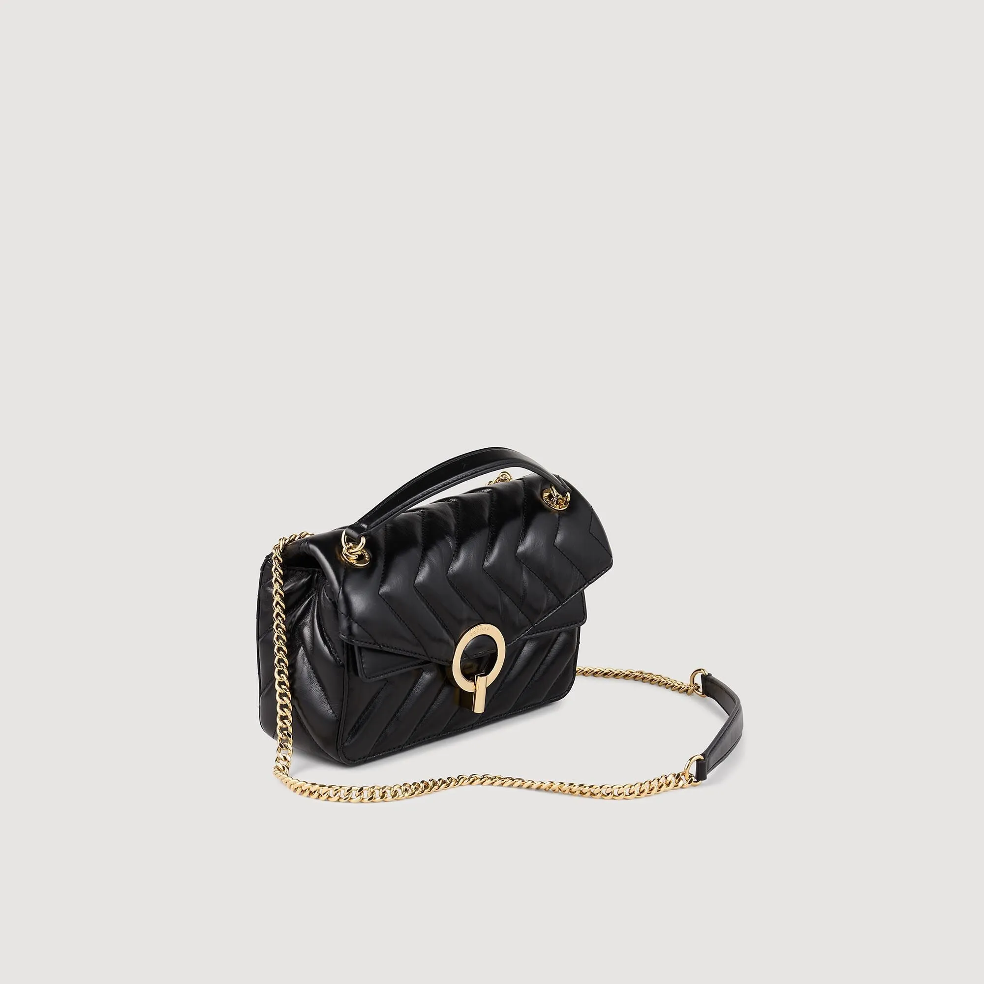 Yza Pm Yza Small Plain Leather Bag Black