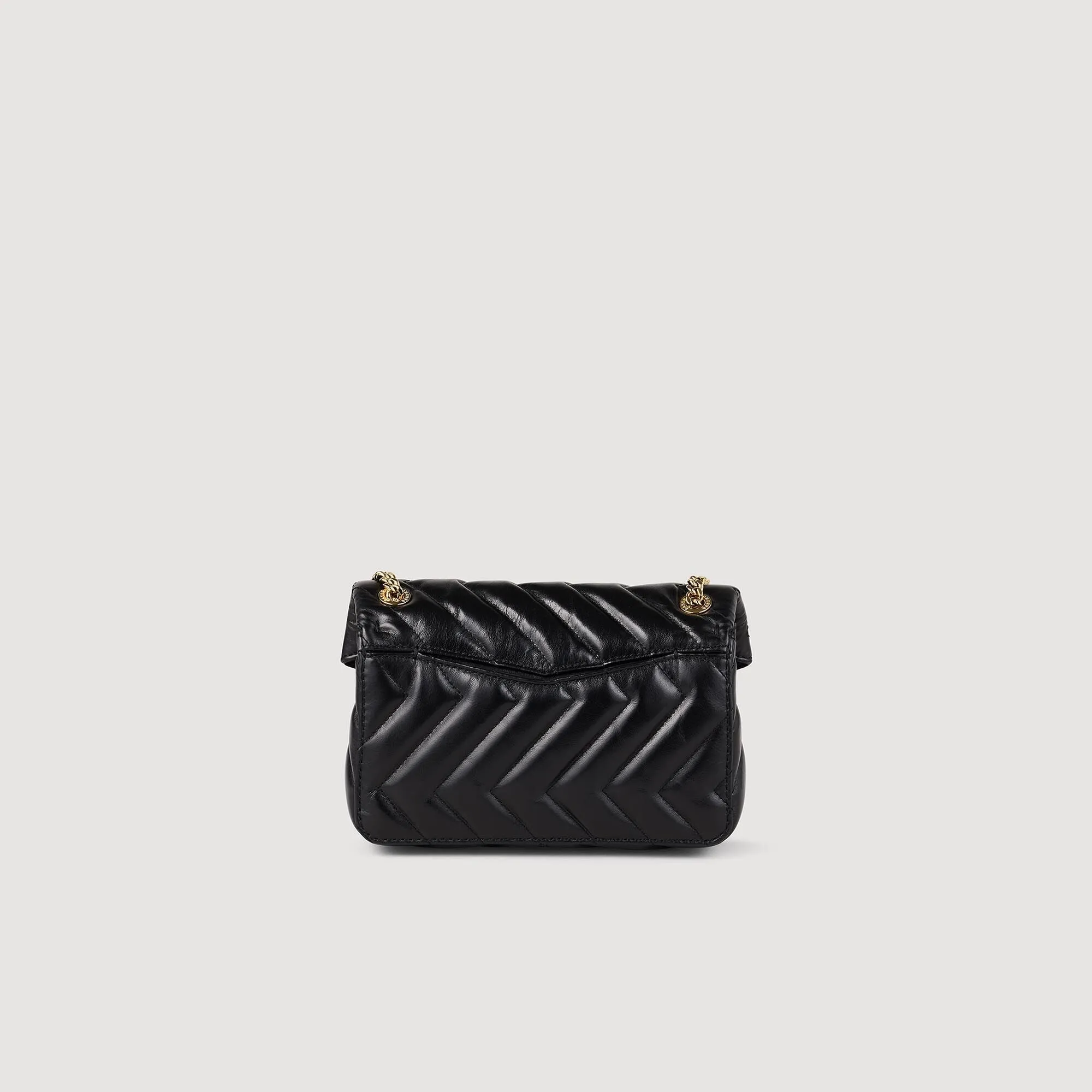 Yza Pm Yza Small Plain Leather Bag Black