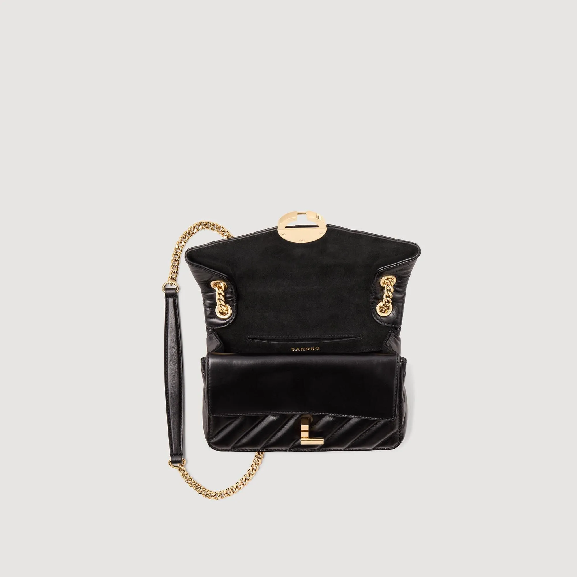 Yza Pm Yza Small Plain Leather Bag Black