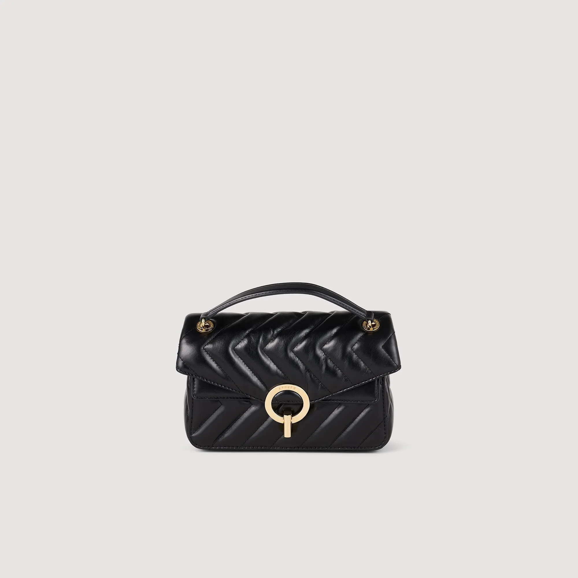 Yza Pm Yza Small Plain Leather Bag Black