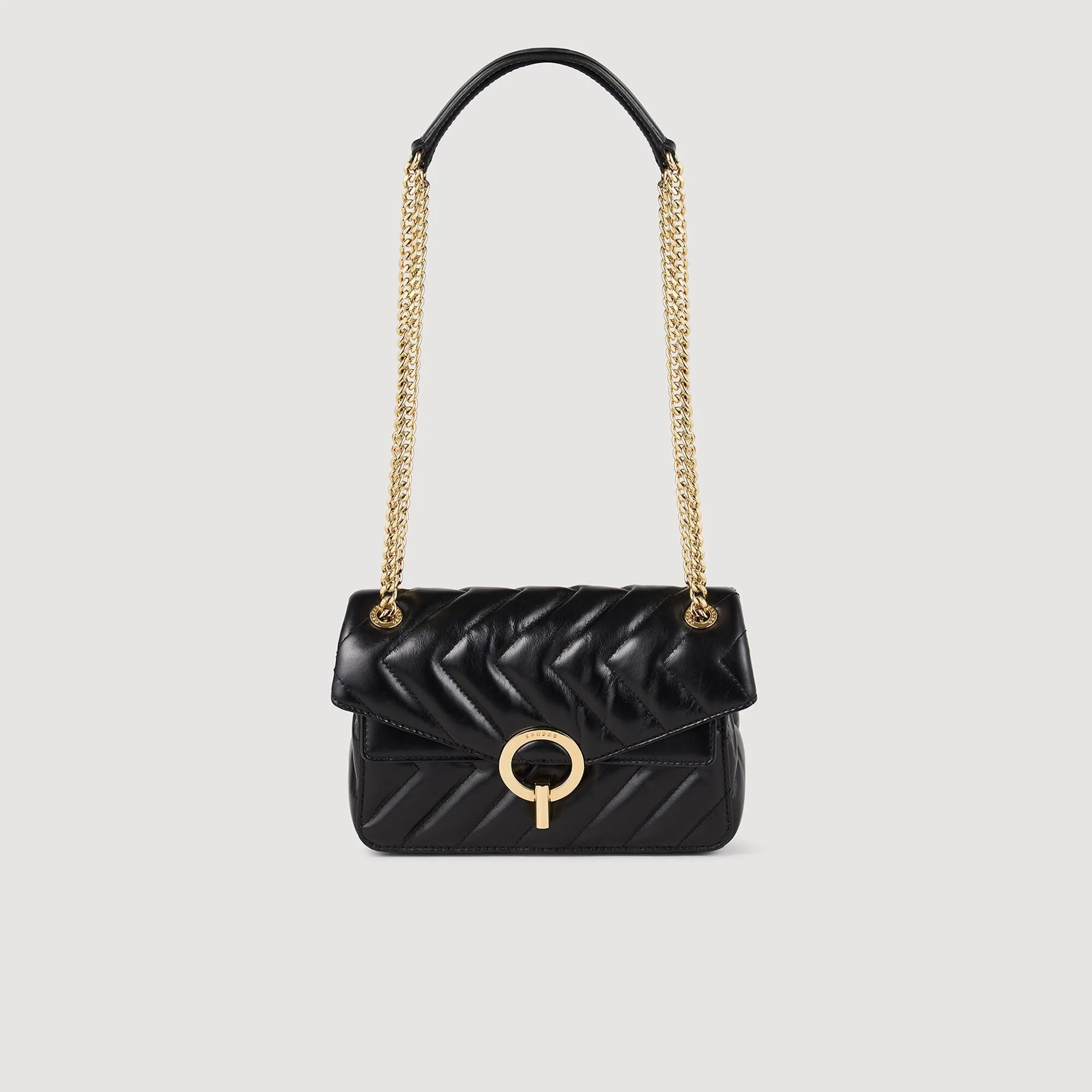 Yza Pm Yza Small Plain Leather Bag Black