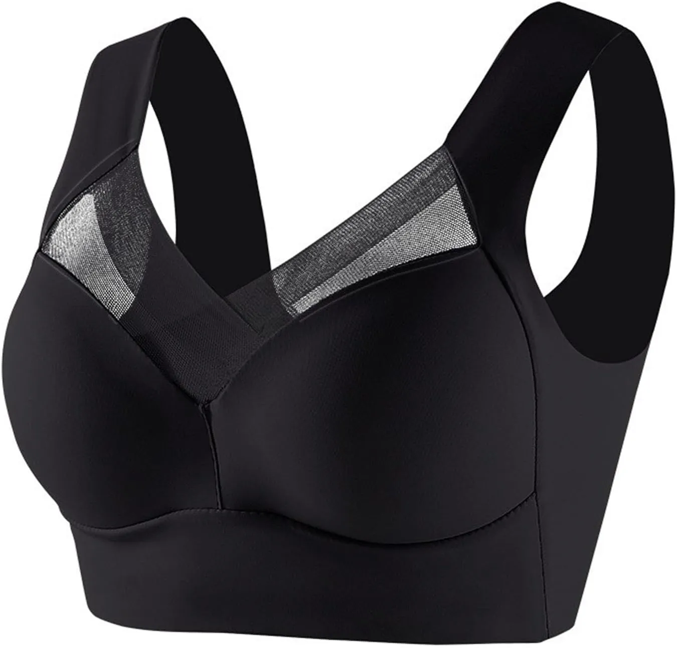 Zenchic Bras for Women, Bras for Senior,No Underwire Seamless Mesh Ice Silk Push Up Comfort Bra for Older Women