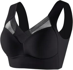 Zenchic Bras for Women, Bras for Senior,No Underwire Seamless Mesh Ice Silk Push Up Comfort Bra for Older Women