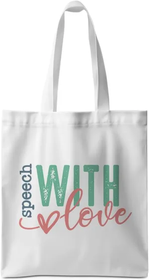 ZHAMEN Speech Therapy Tote Bag - SLP Gifts for Pathologist, Women, Teacher, Speech Therapist