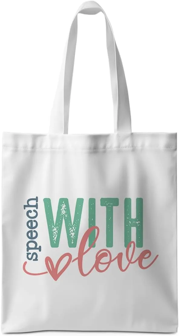 ZHAMEN Speech Therapy Tote Bag - SLP Gifts for Pathologist, Women, Teacher, Speech Therapist