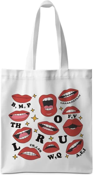 ZHAMEN Speech Therapy Tote Bag SLP Gifts for Speech Language Pathologist Women Teacher Speech Therapist Gift